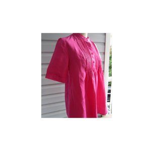 Liz Claiborne Hot Pink Top Pleated Blouse